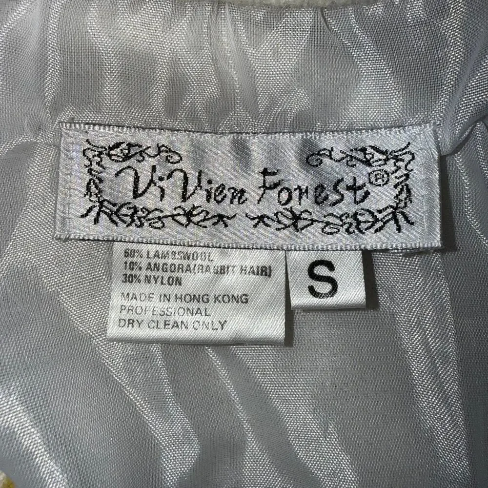 Vintage iridescent sequin pearl cardigan fairy core romantic Y2K - Picture 7 of 8